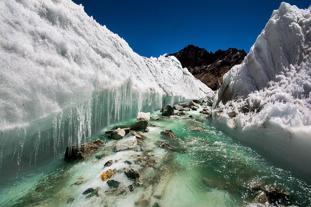 Climate change glacier melt