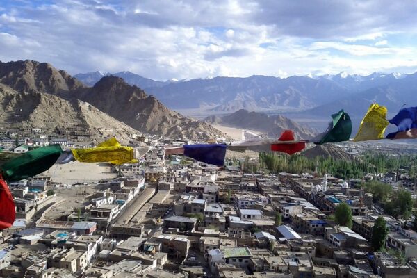 Prayer flags over Ladakh